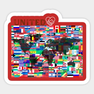 united countries Sticker